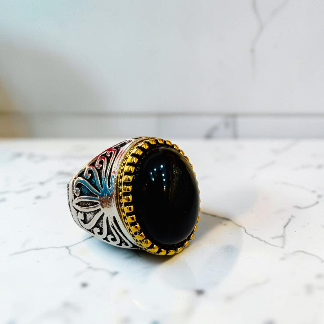Chevalière zircon inox