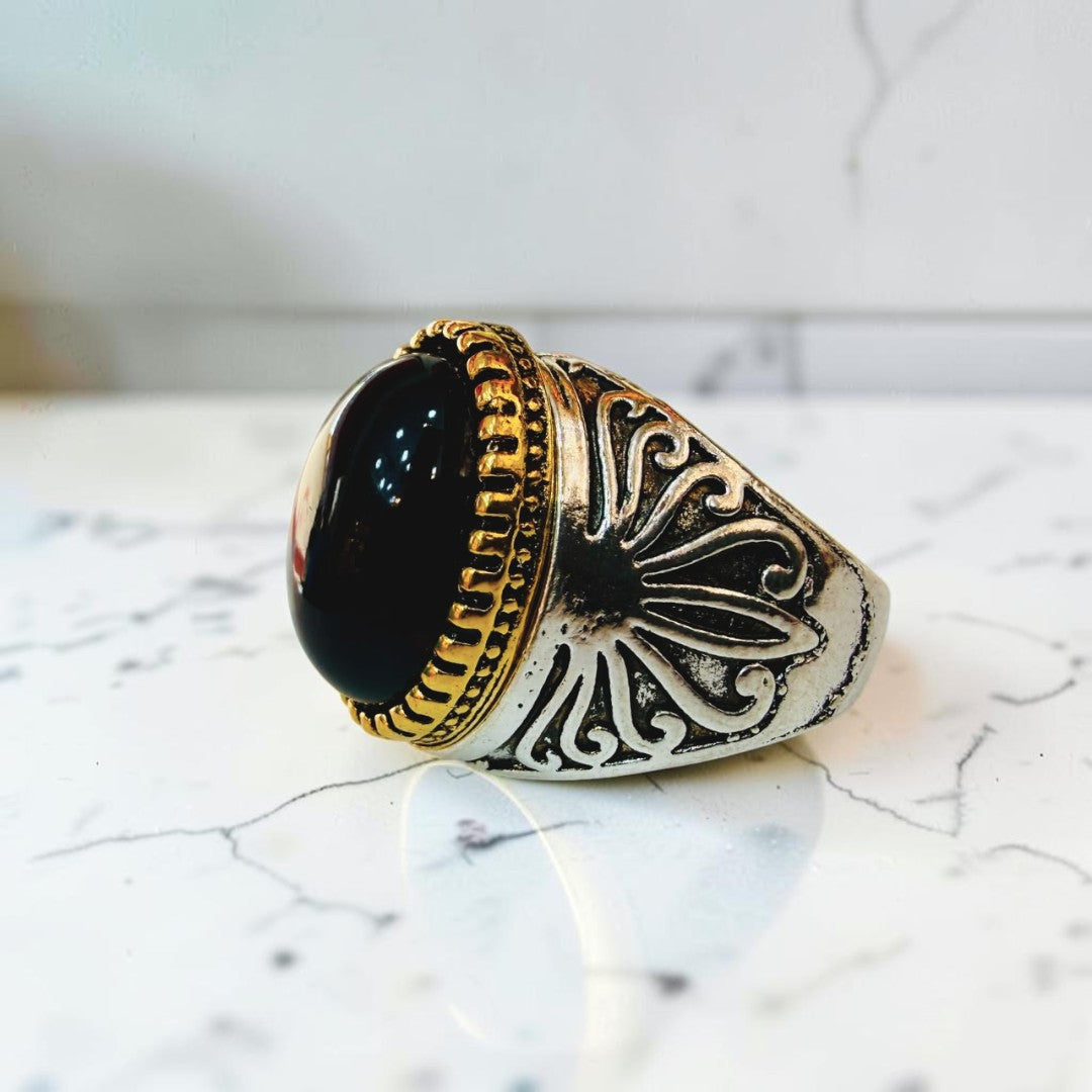 Chevalière zircon inox