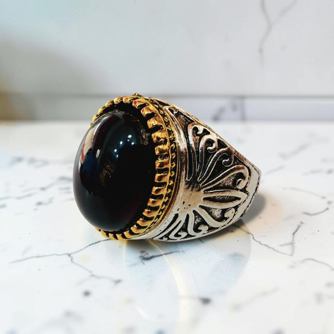 Chevalière zircon inox