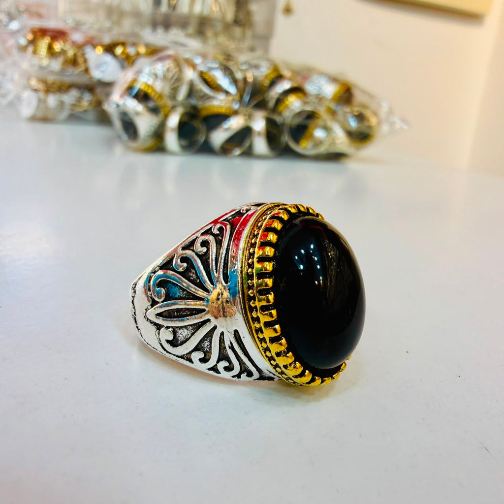Chevalière zircon inox