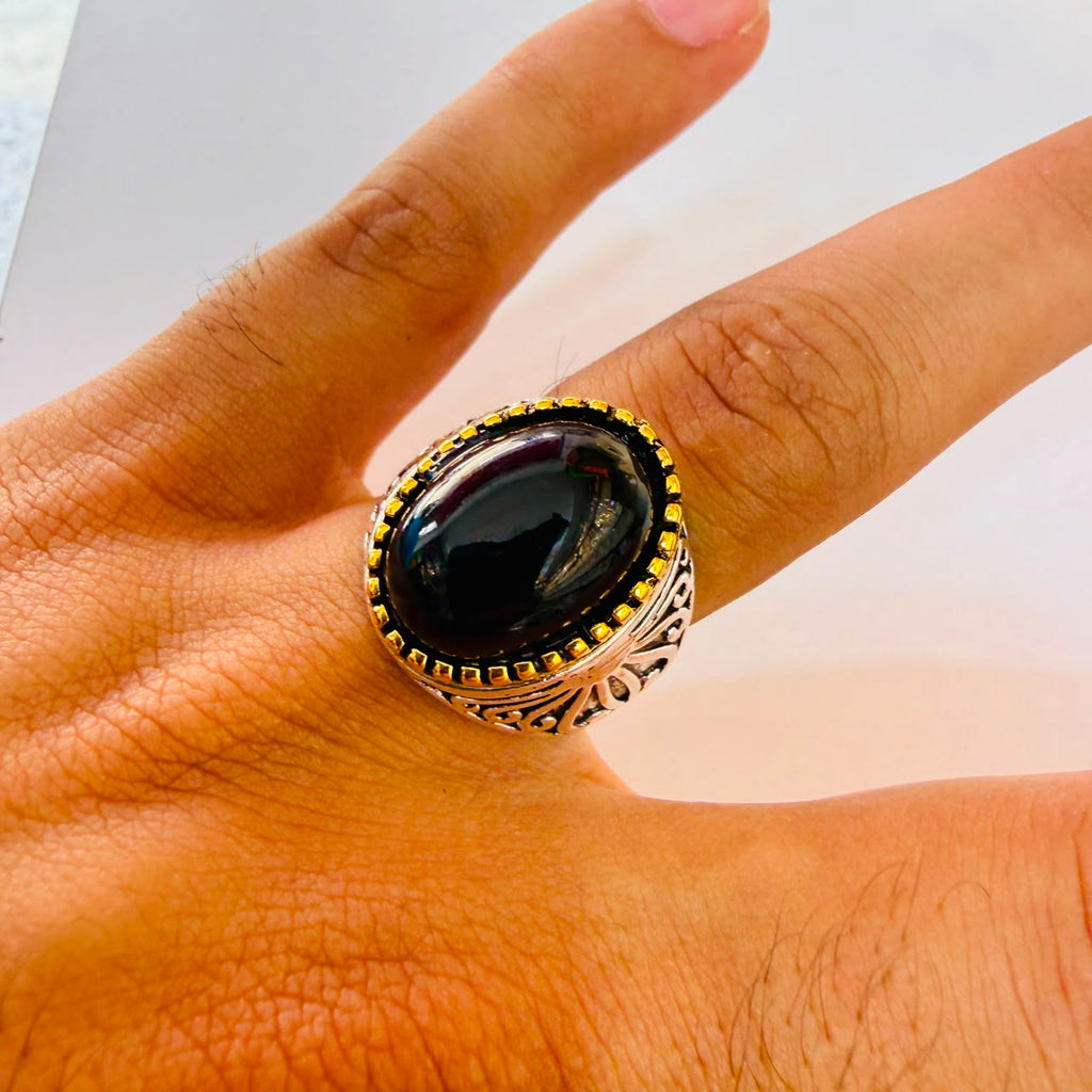 Chevalière zircon inox